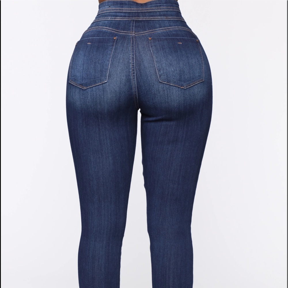 High Rise Blue Jeans - Picture 5 of 6